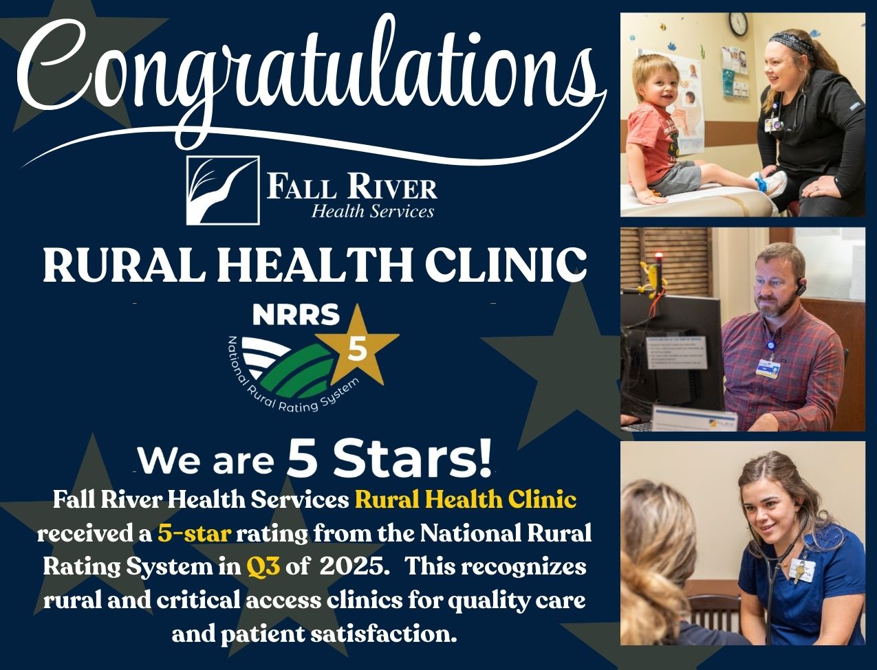 Photo of Lindsey and patient in the clinic 